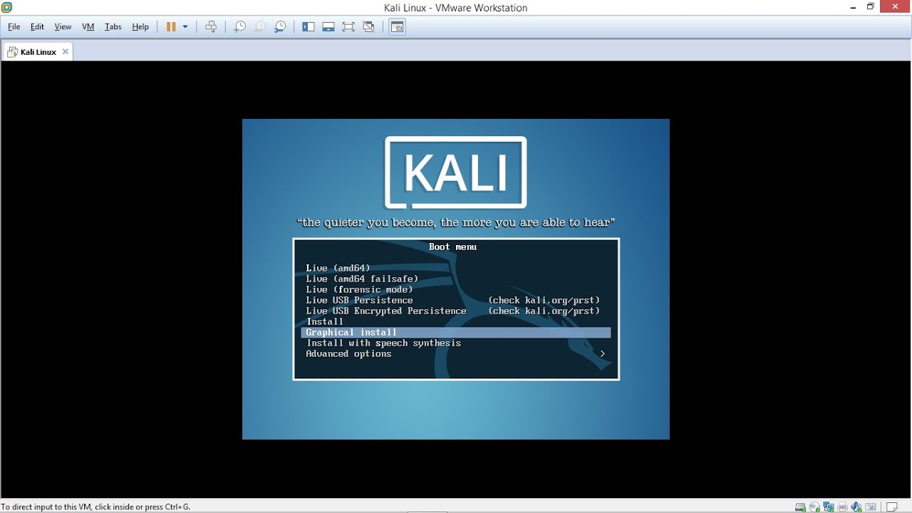 Install kali linux from usb